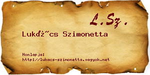Lukács Szimonetta névjegykártya