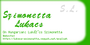 szimonetta lukacs business card